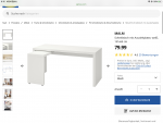 IKEA の勉強机+引き出しを売ります。に関する画像です。