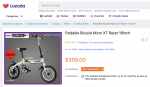 折りたたみ自転車売ります！購入価格:$399に関する画像です。