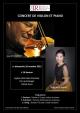 ヴァイオリン&ピアノの入場無料のコンサートに関する画像です。