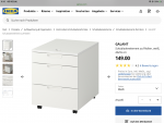 IKEA の勉強机+引き出しを売ります。に関する画像です。