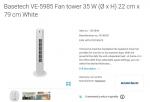 冷風機 Basetech VE-5985 Fan tower 35 Wに関する画像です。