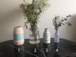 花瓶　４種　ひとつあたり$7〜20　まとめ買い$35に関する画像です。
