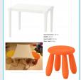 IKEA子ども机と椅子2脚セットに関する画像です。