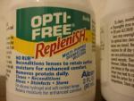 Opti free コンタクトレンズ保存液に関する画像です。
