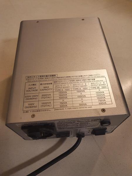 【シンガポール・売ります】カシムラ変圧器3000W | フリマならシンガポール掲示板