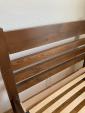 木製シングルベッド90x200、スラットフレーム、収納棚付きに関する画像です。