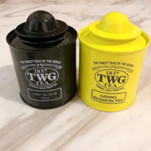 シンガポール・売ります】TWG缶（中身なし・缶のみ）黄色・黒色 
