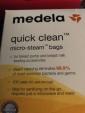 Medela quick clean micro-steam bags New 5枚入 譲ります。に関する画像です。