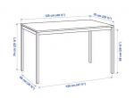 IKEA 長方形テーブル机（白）125×75に関する画像です。