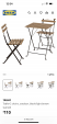 IKEA バルコニーテーブル&チェアーに関する画像です。
