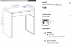 IKEA 勉強机、椅子付き　MICKEに関する画像です。