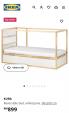 IKEA KURA 子供用ベッドに関する画像です。
