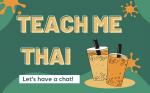 TEACH ME THAI 簡単な日常タイ語を話したい方へに関する画像です。