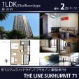 BTSプラカノン徒歩7分8階1LDK31㎡20,000バーツ