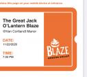 【11/20(日) チケット1枚】The Great Jack O'Lantern Blazeに関する画像です。