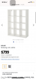IKEAの棚(KALLAX)112×147cmホワイトに関する画像です。