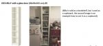 IKEA BILLY　ガラスドア付き　本棚・食器棚に関する画像です。