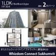 BTSプナウィティ駅徒歩6分19階1LDK30㎡2万バーツ