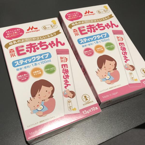 粉ミルク 森永E赤ちゃん スティック 16箱(1箱 13g×10本) - ミルク