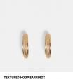 【新品 Zara ピアス】Textured Hoop Earringsに関する画像です。