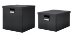 ふた付き収納ボックス２個 (中)(小)／IKEAに関する画像です。