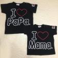 I♡Papa Mama Tシャツ2枚 80cmと95cm