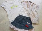 夏服 Tシャツ+チュニック+スカート 3着まとめてに関する画像です。