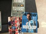 サッカー、ミリタリーアイテム特集雑誌に関する画像です。