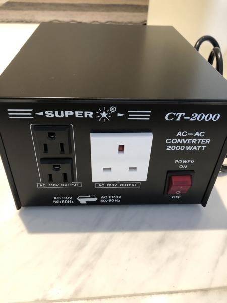 変圧器 降圧(120V→100V) 2個（1100W， 1500W）の+