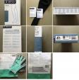医療用着圧ソックス、装着時に使うゴム手袋付きに関する画像です。