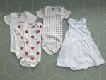 Petit Bateau　ボディースーツ3枚セ＆ワンピースに関する画像です。