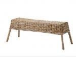 IKEA 籐のベンチ・サイドテーブル - Rattan bench to sellに関する画像です。